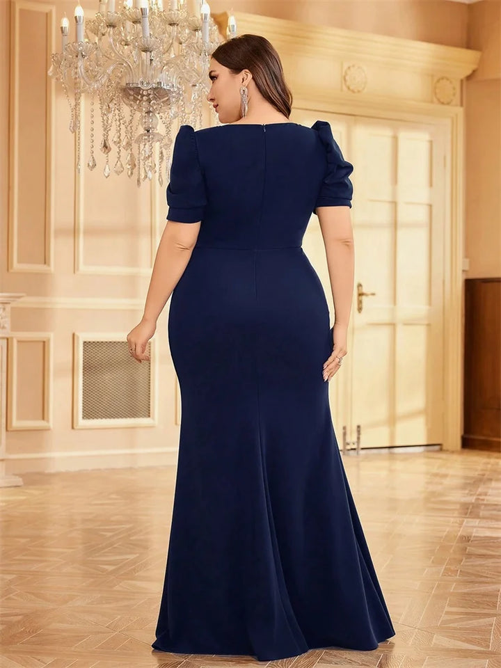 Luxury Applique Plus Size Women's Party Gown