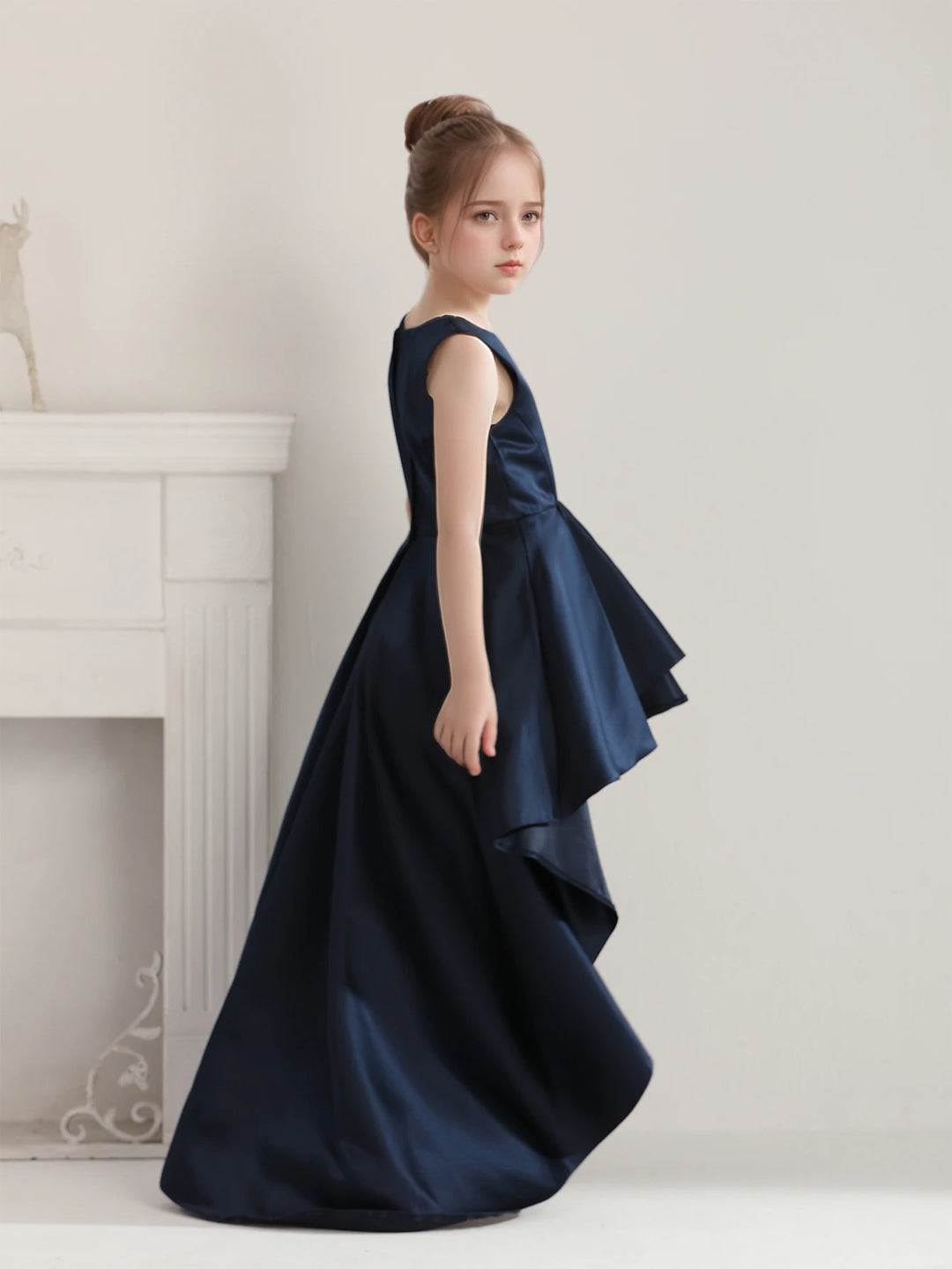royal blue high low bridesmaid dresses Simple High Low A-line V-Neck Ruffles Chiffon Royal Blue Bridesmaid Dress