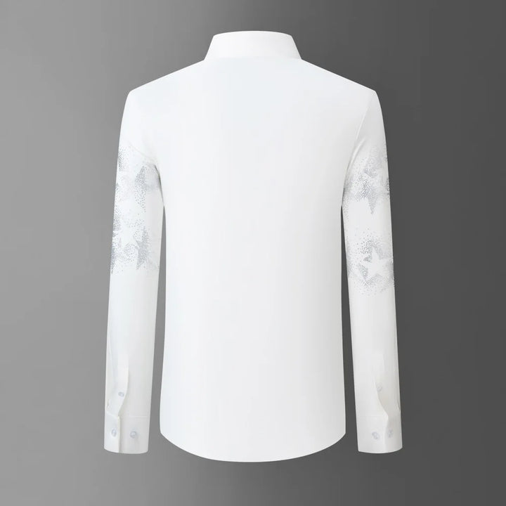 Modern Star Rhinestone Casual Shirt