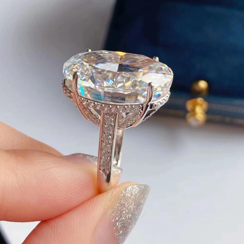 Fancy White Sapphire Oval Ring