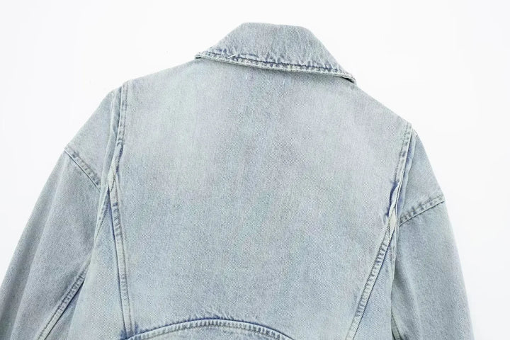 Fashionable Lapel Long Sleeve Short Jacket