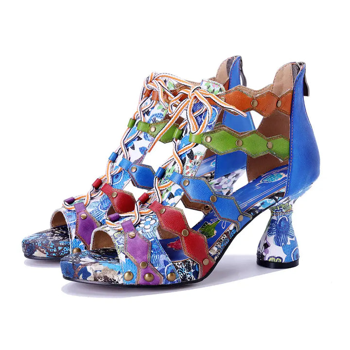 Socofy Raffan High Heeled Sandals