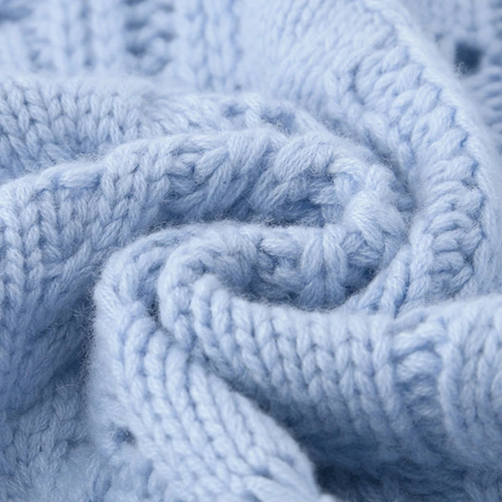 Stylish Hollow Twist Wool Sweater