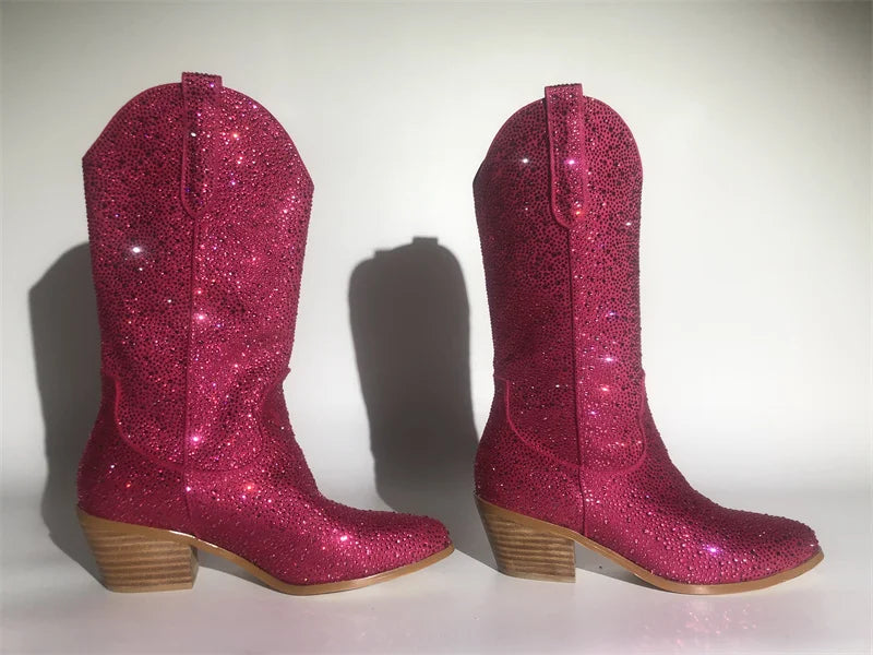 Bling Glitter Rhinestone Boots