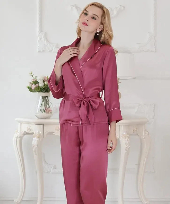 Comfortable Pure Momme Satin Silk Pajama Set