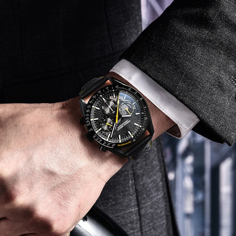 Elegant Luminous Quartz Chronograph Watch