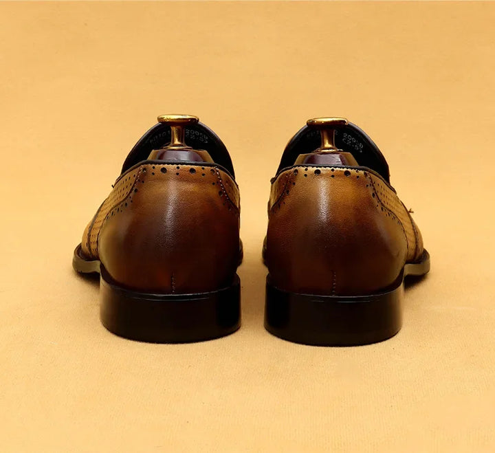 Genuine Leather Business Slip On Loafers
