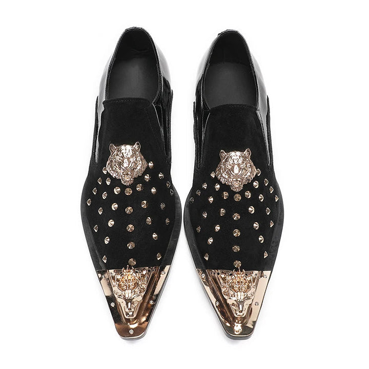 Stylish Rivet Suede Leather Dress Shoes