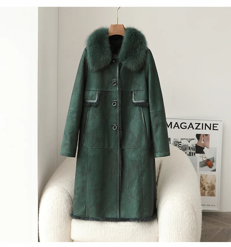 Understated Real Fur Long Coat
