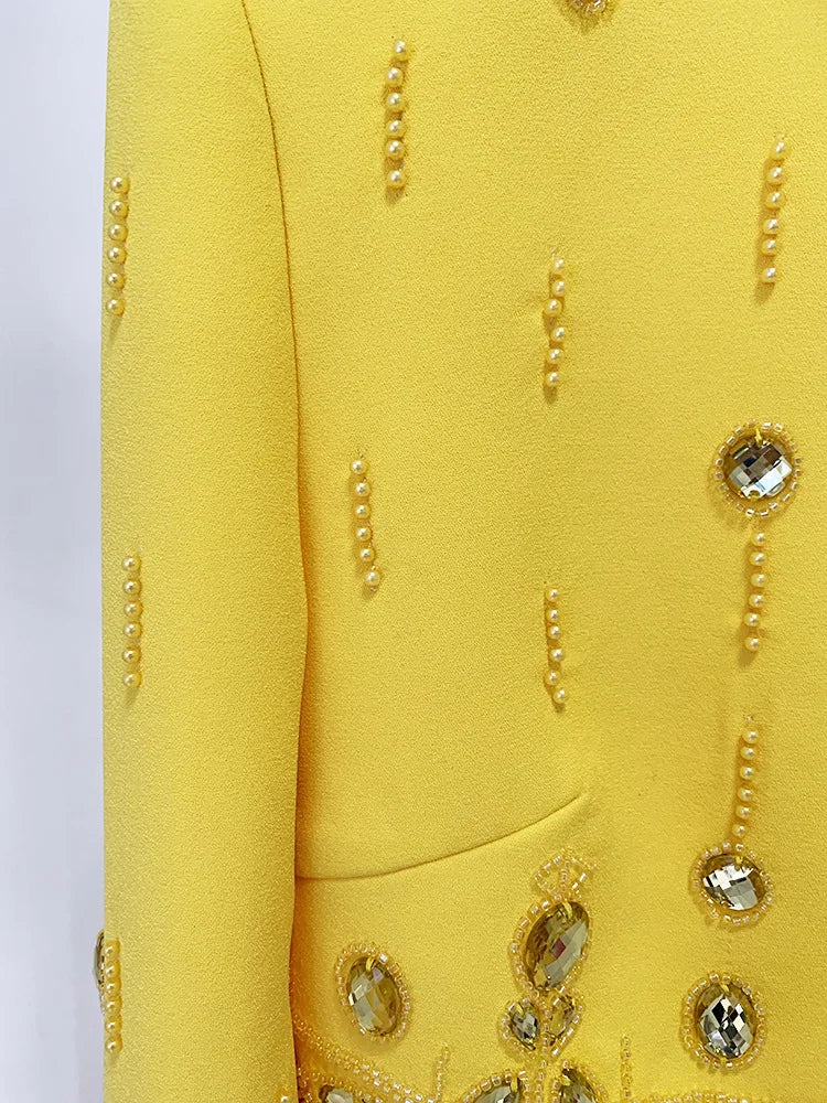Inlaid Diamond Skirt Suit