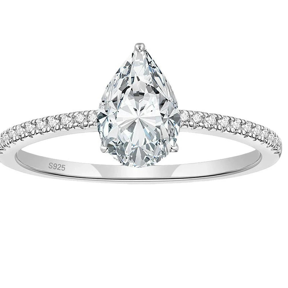 Fine Pear Cut Sapphire Ring