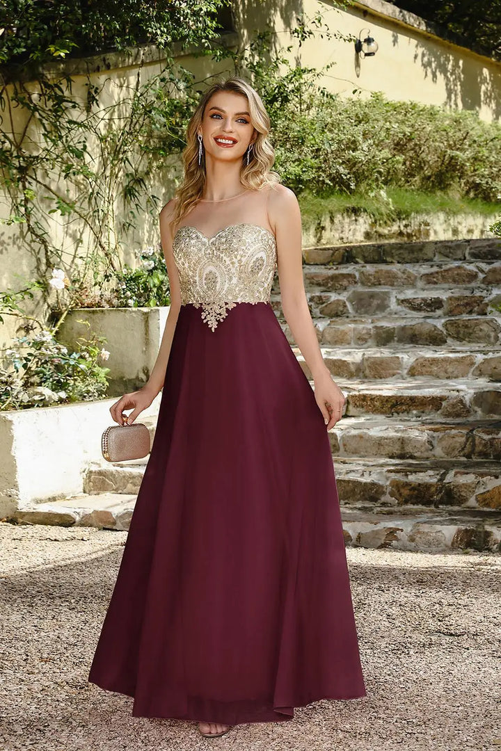 Regal A-Line Chiffon Gown