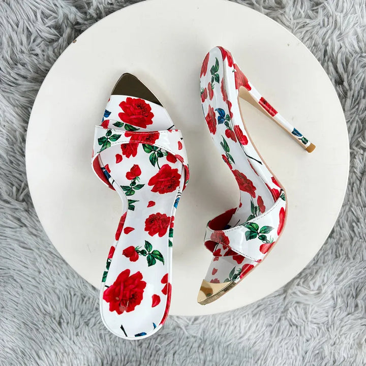 Stunning Lovely Floral High Heel Sandals