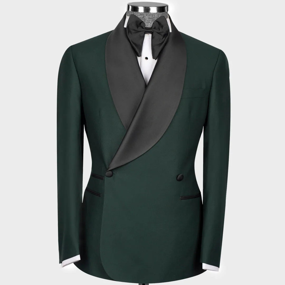 Stylish Bright Lapel 2-Piece Wedding Suit