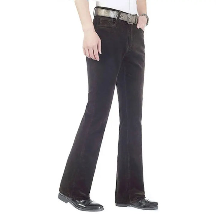 Stretchable Corduroy Bell-Bottom Trousers