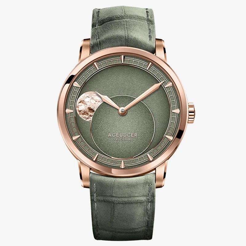 Classic Moon Phase Astronomer Wristwatch