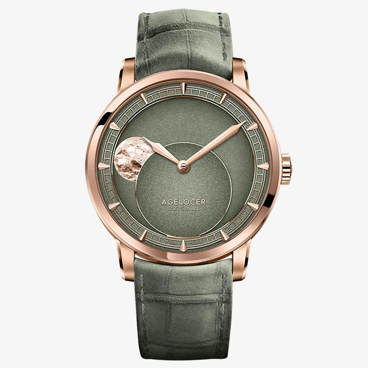 Classic Moon Phase Astronomer Wristwatch