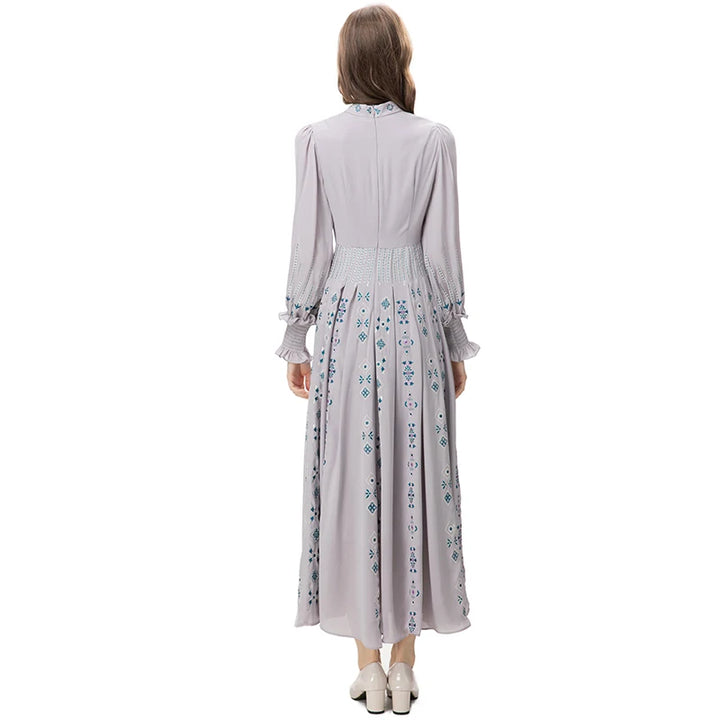 Symbol Embroidery Holiday Dress