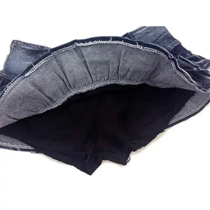 Stylish Denim Micro Mini Skirt