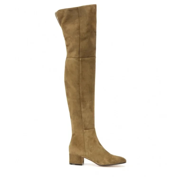 Premium Round Head Mid-heel Boots