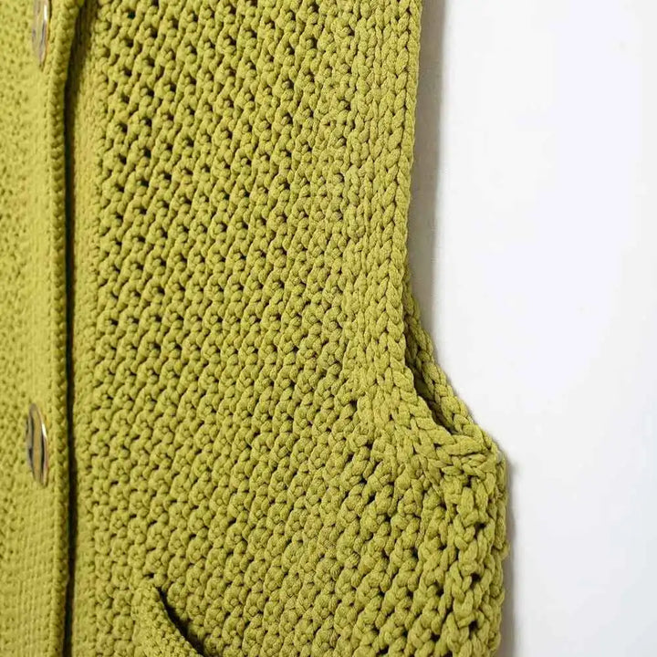 Trendy Knitted Vest Sweater