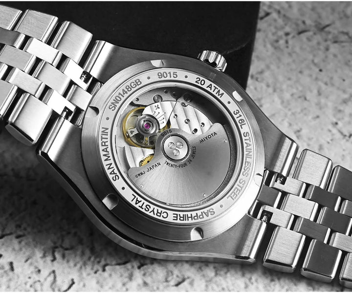 Classic Spiral Dial Automatic Wristwatch