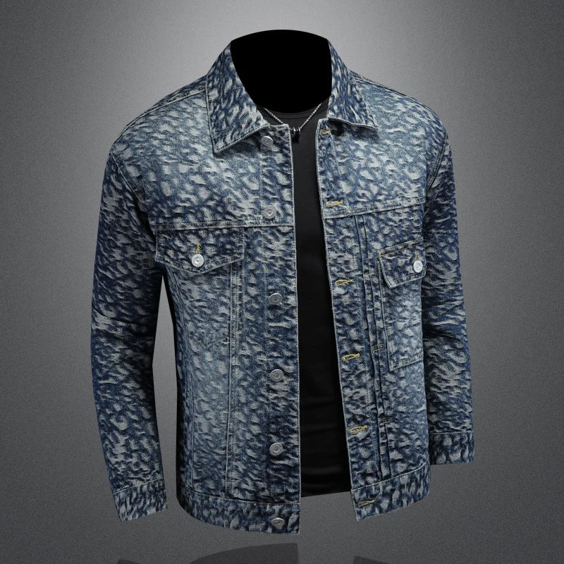 Refined Hip Hop Lapel Denim Jacket