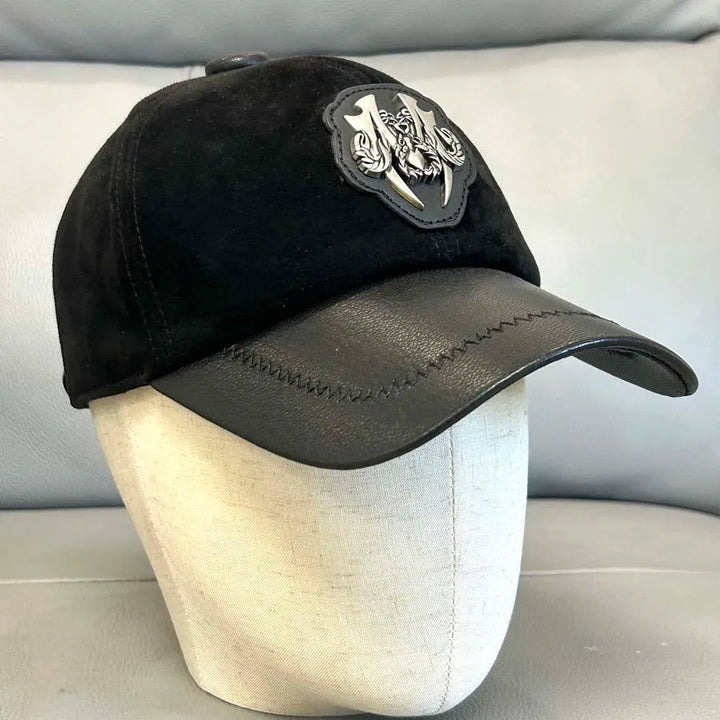 High Quality Suede Leather Baseball Cap
