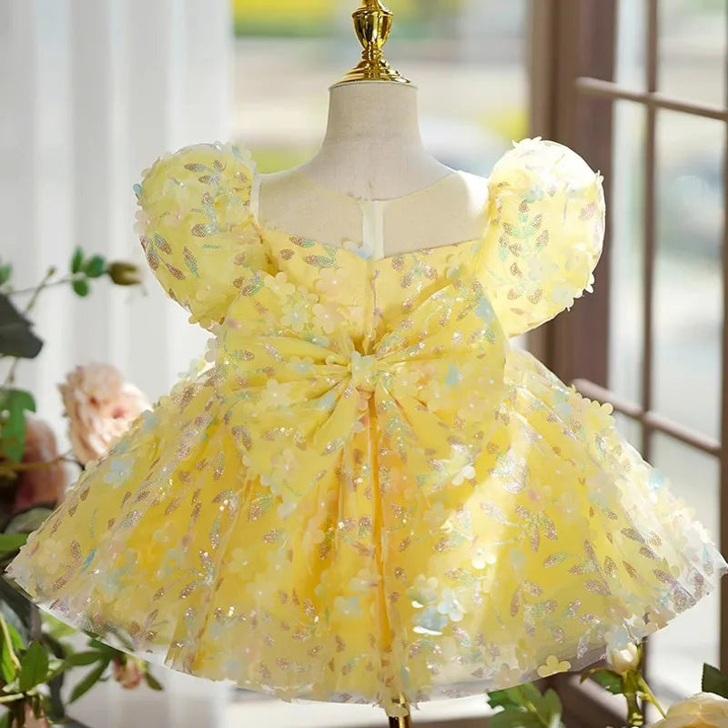 Bubble Sleeve Princess Formal Dress