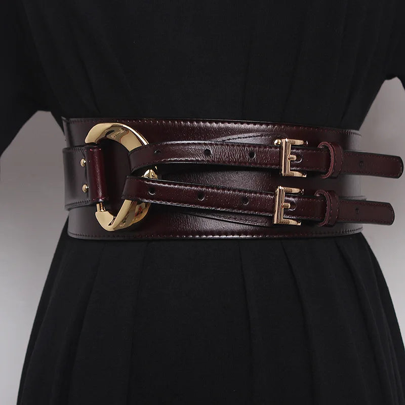Trendy Irregular Waist Seal Leather Belt