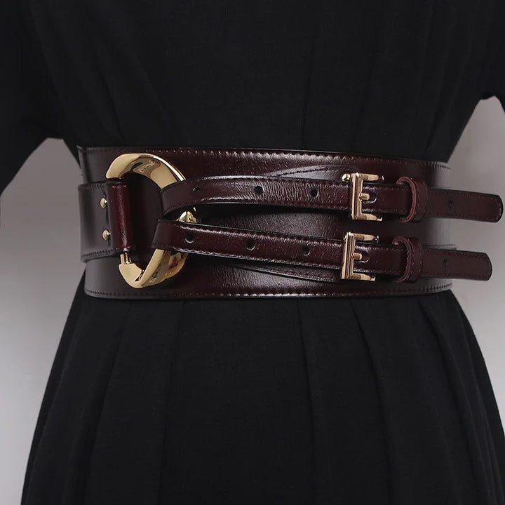 Trendy Irregular Waist Seal Leather Belt