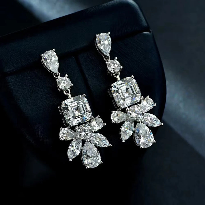 Sweet Asscher Cut Drop Earrings