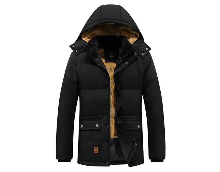 Sleek Fleece Cotton Padded Hooded
