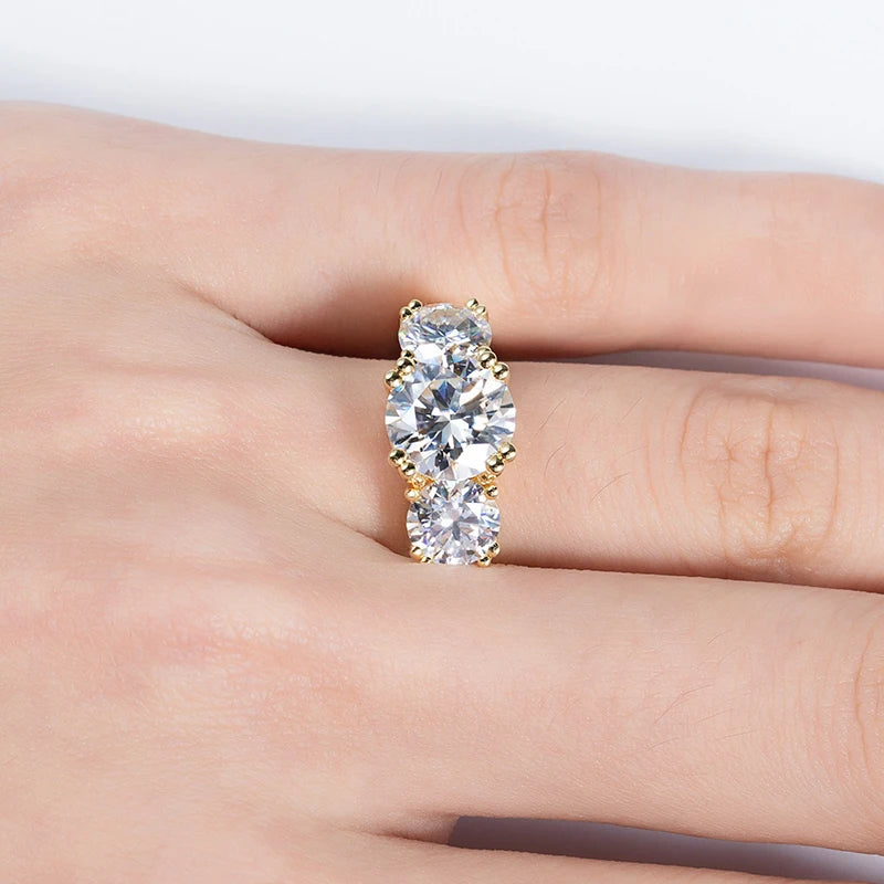 Stunning Three-Stone Engagement Ring