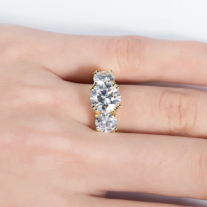Stunning Three-Stone Engagement Ring