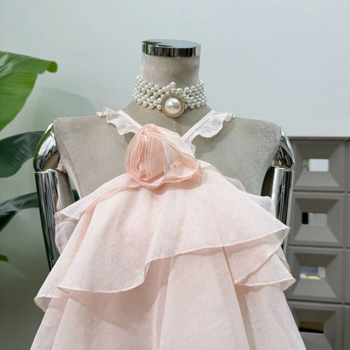 Enchanting Tiered Chiffon Mini Dress