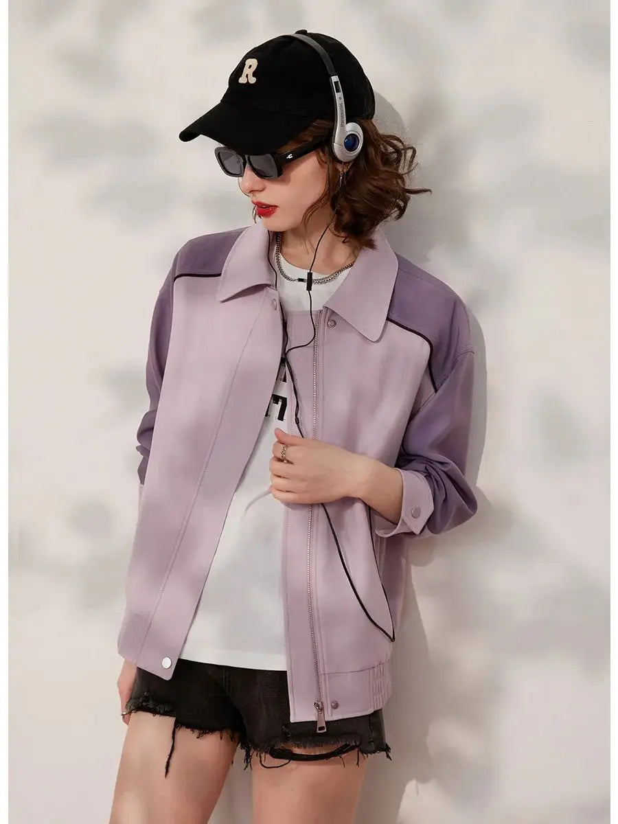 Fashionable Turn-Down Collar Jacket