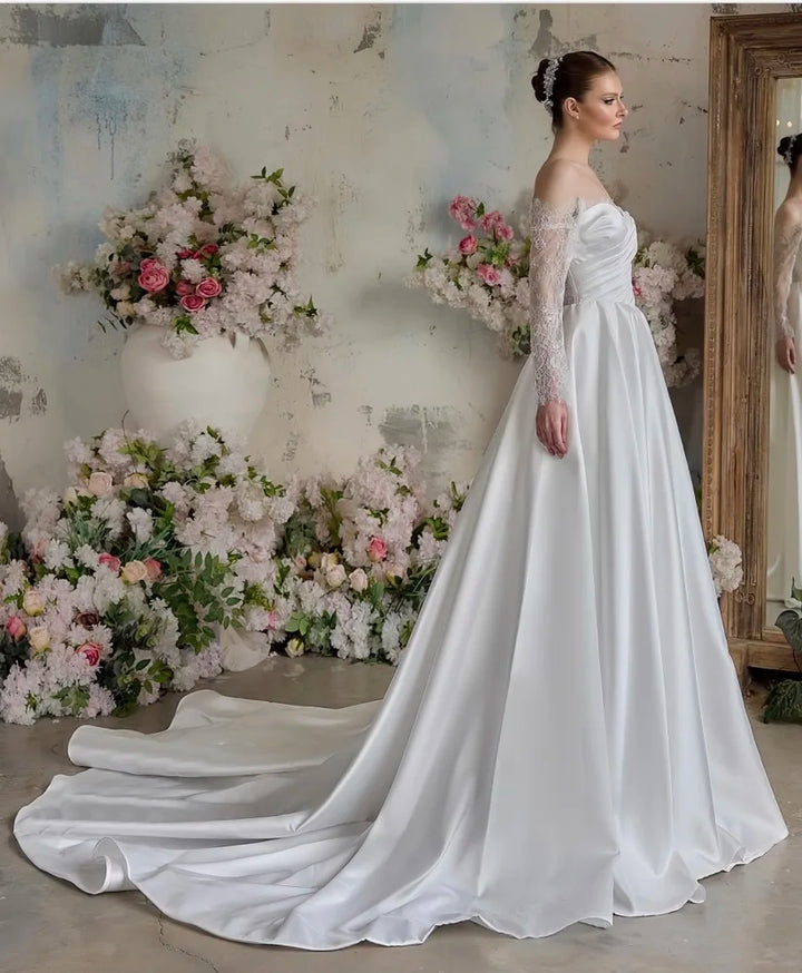 Luxury Off The Shoulder Bridal Dress