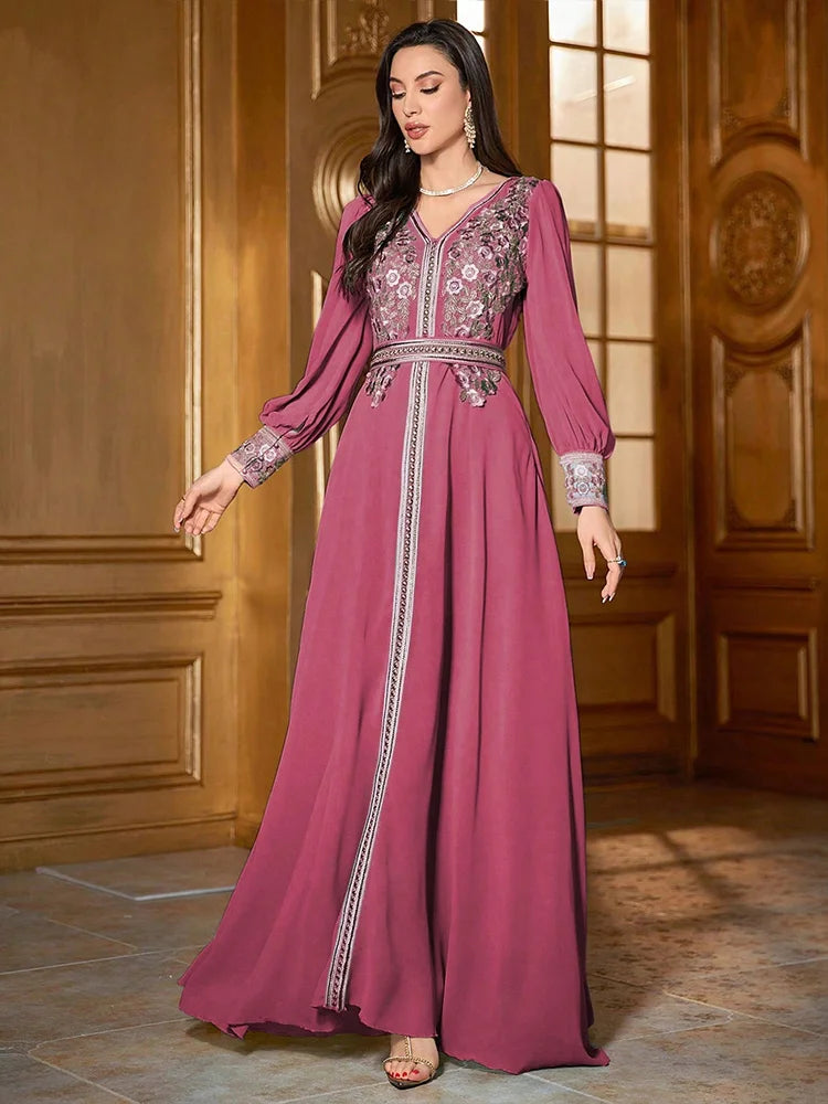 Refined Fashionable Floor-Length Abaya Dress