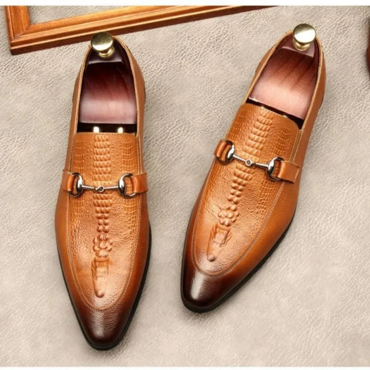 Opulent Embossed Leather Shoes