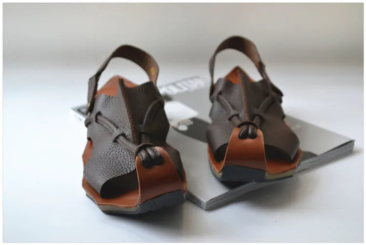 Classy Cowhide Leather Sandals