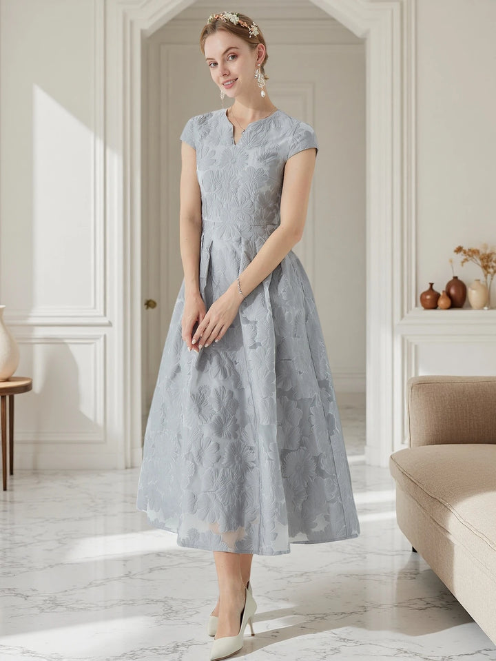 Decorous Floral Organza Maxi Dress