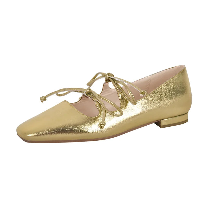 Square Toe Mary Jane Strap Shoes