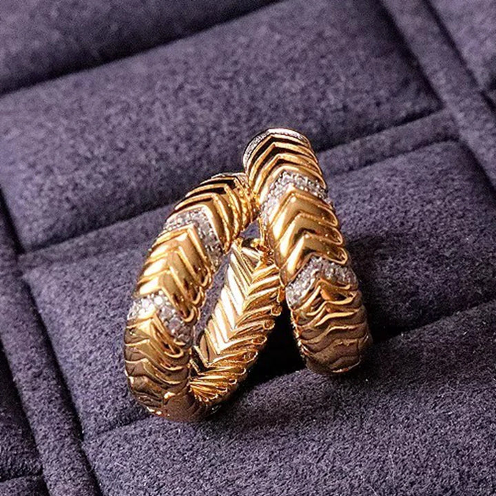Luxury Gold-Plated Patterned Earrings
