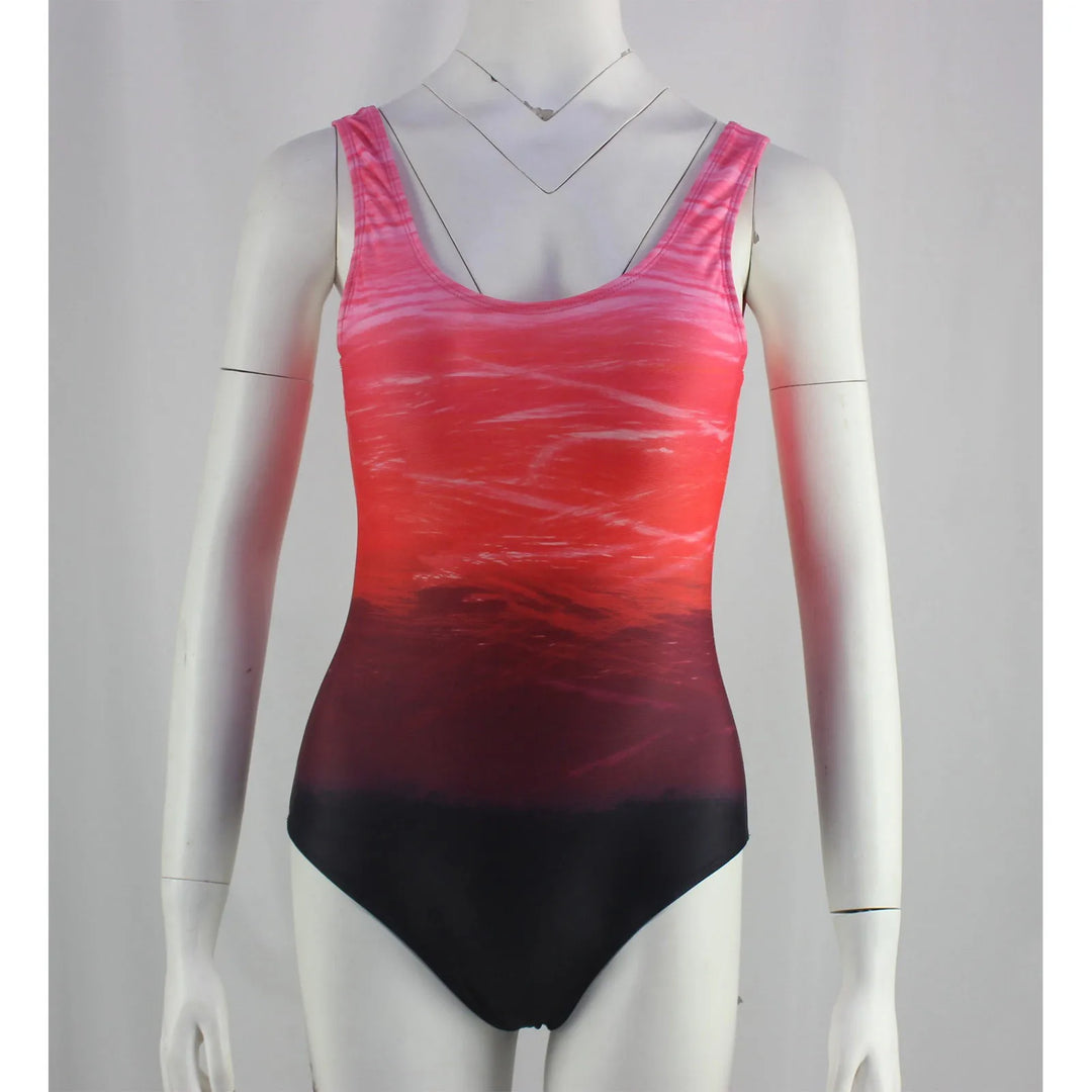 Classic Gradient One Piece Padded Swimwear