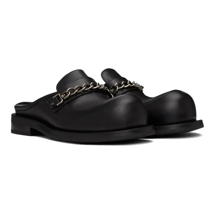 Stylish Chunky Flat Half Slippers