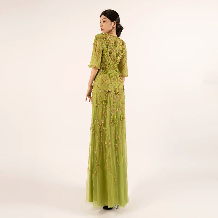 Experience The Floral Embroidered Evening Dress