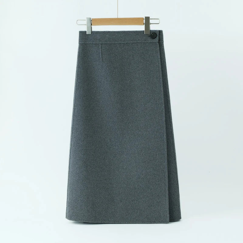 Stunning Double-Sided Cashmere Skirt