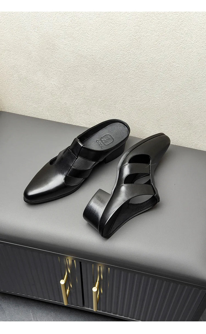 Stylish High Heels Half Slipper