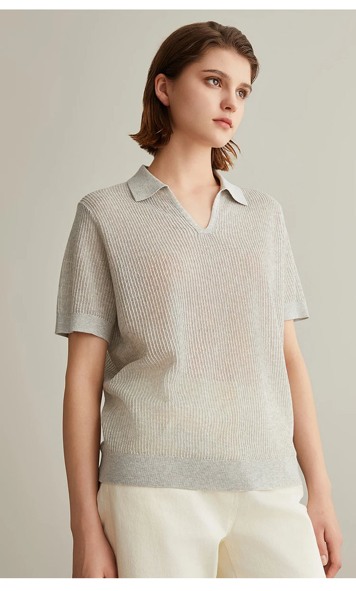 Linen Silk Pullover Sweater